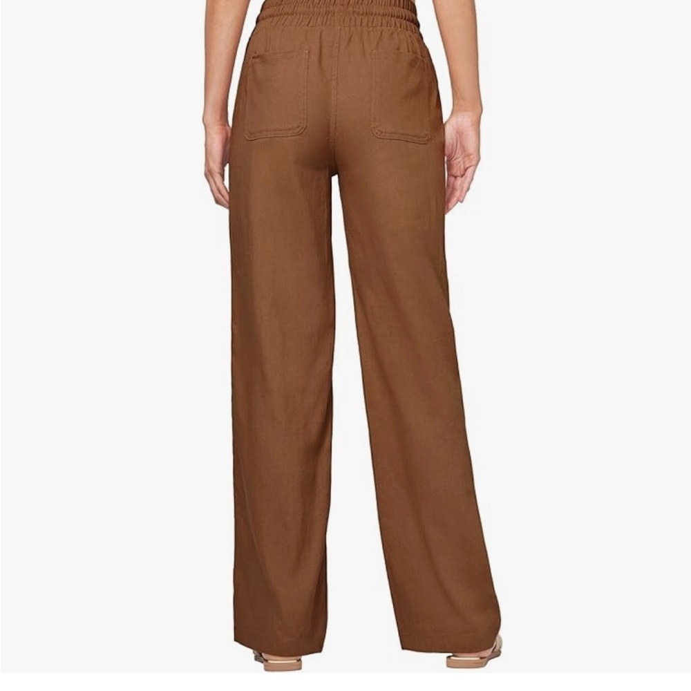 NWOT Never worn Willet Women’s 55% Linen 45% Cotton Brown pants Size 2XL - Picture 3 of 10